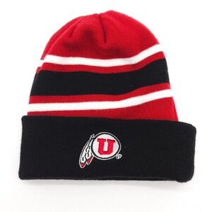 Utah Utes Beanie Hat Adult One Size NCAA College Football Winter Knit Cap Cuffed